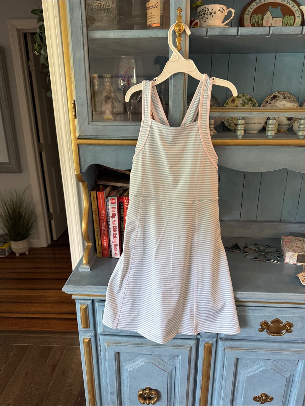 Tommy Bahama Light Blue & White Striped Sleep Dress